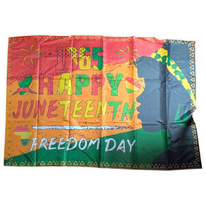 Juneteenth Colorful Celebration Flag 3' X 5'-1865 Freedom Day-Wall Decor-Banner